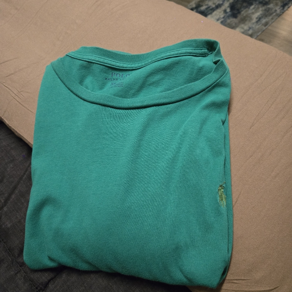 Euc 2x green RL Polo ss tee